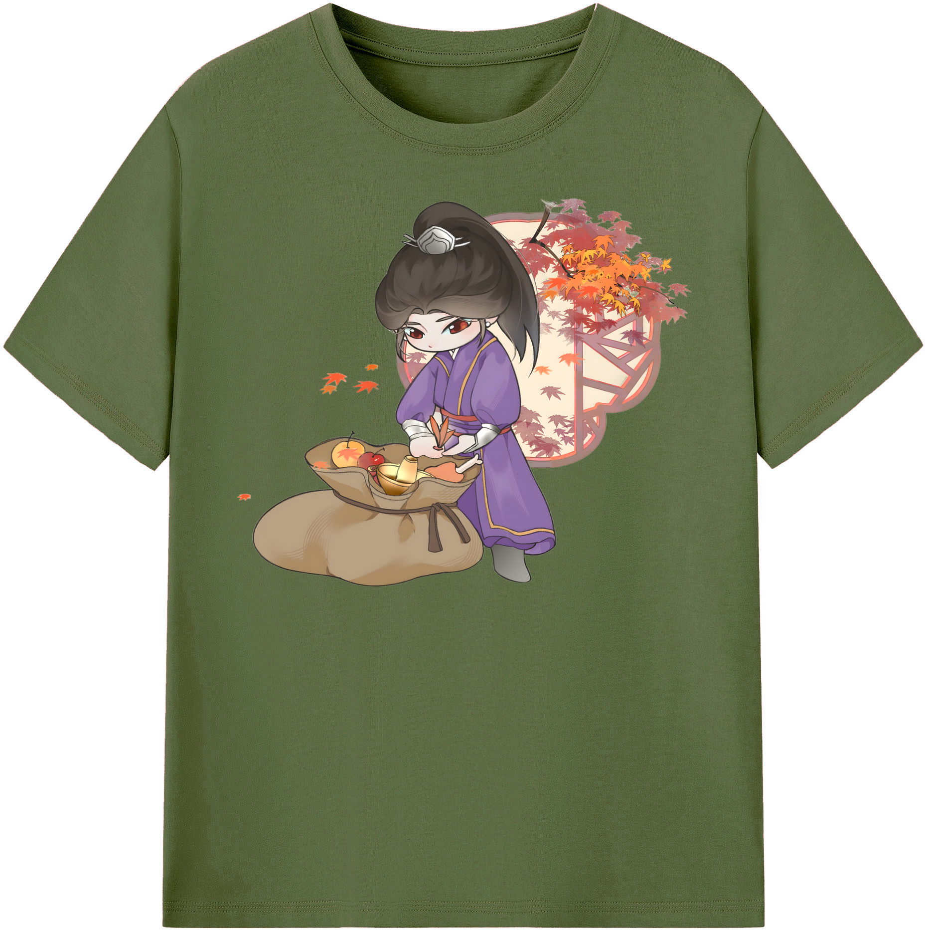（画像用） Ne Zha 2 ナタ 魔童の大暴れ 綿100％半袖Tシャツ（フロントプリント）